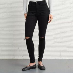 American Eagle Next Level Ripped Super High-Waisted Jegging - Size 8